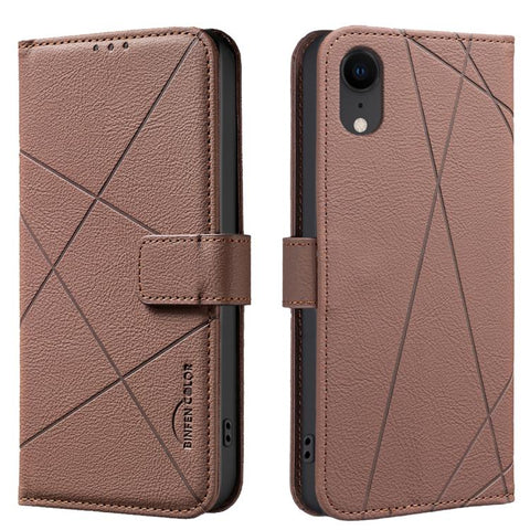 Geometric Pattern RFID Leather Phone Case, For iPhone XR, For iPhone XS Max, For iPhone 6 Plus / 7 Plus / 8 Plus