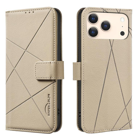 Geometric Pattern RFID Leather Phone Case, For iPhone 18 Pro/17 Pro, For iPhone 18 Pro Max/17 Pro Max, For iPhone 16e / 17e, For iPhone 17, For iPhone Air, For iPhone 16 Pro Max, For iPhone 16 Pro, For iPhone 16 Plus