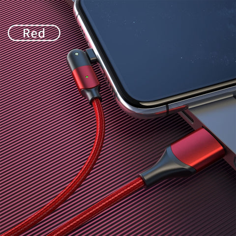 2.4A USB to 8 Pin 180 Degree Rotating Elbow Charging Cable, 1.2m 8 Pin, 2m 8 Pin
