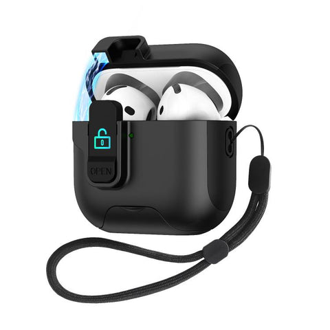 Automatic Pop-up Cover Holder Earphone Case with Switch Lock, For AirPods Pro, For AirPods 2 / 1