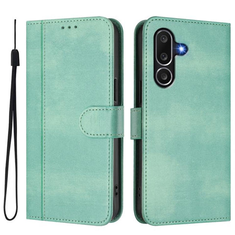 Line Splicing Buckle Retro Leather Phone Case, For Samsung Galaxy M56 5G, For Samsung Galaxy M16 5G / F16 5G, For Samsung Galaxy M06 5G / F06 5G, For Samsung Galaxy M35 5G, For Samsung Galaxy M55 5G / C55 5G, For Samsung Galaxy M15 5G / F15 5G