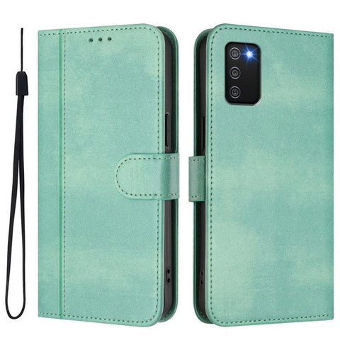 Line Splicing Buckle Retro Leather Phone Case, For Galaxy A03s 164mm, For Galaxy A03s 165.8mm, For Galaxy A03s 166mm, For Galaxy A42 5G / M42, For Galaxy A32 4G, For Galaxy A02 / M02