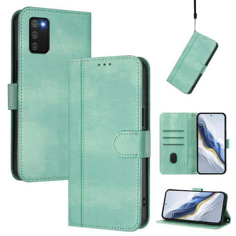 Line Splicing Buckle Retro Leather Phone Case, For Galaxy A03s 164mm, For Galaxy A03s 165.8mm, For Galaxy A03s 166mm, For Galaxy A42 5G / M42, For Galaxy A32 4G, For Galaxy A02 / M02