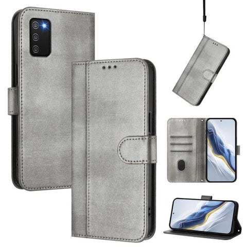 Line Splicing Buckle Retro Leather Phone Case, For Galaxy A03s 164mm, For Galaxy A03s 165.8mm, For Galaxy A03s 166mm, For Galaxy A42 5G / M42, For Galaxy A32 4G, For Galaxy A02 / M02