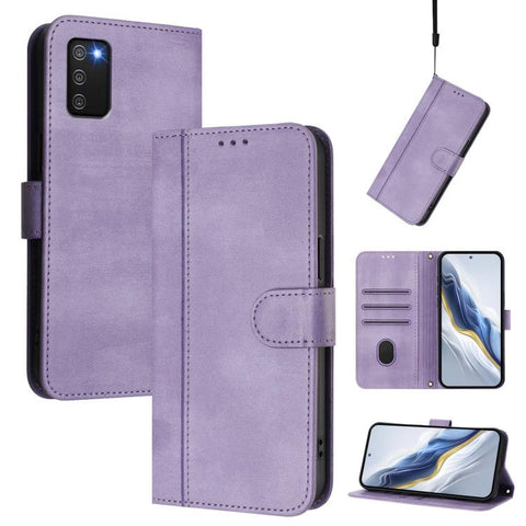 Line Splicing Buckle Retro Leather Phone Case, For Galaxy A03s 164mm, For Galaxy A03s 165.8mm, For Galaxy A03s 166mm, For Galaxy A42 5G / M42, For Galaxy A32 4G, For Galaxy A02 / M02