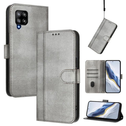 Line Splicing Buckle Retro Leather Phone Case, For Galaxy A03s 164mm, For Galaxy A03s 165.8mm, For Galaxy A03s 166mm, For Galaxy A42 5G / M42, For Galaxy A32 4G, For Galaxy A02 / M02