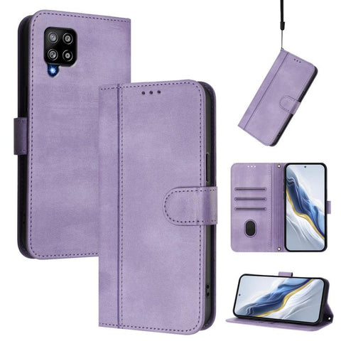 Line Splicing Buckle Retro Leather Phone Case, For Galaxy A03s 164mm, For Galaxy A03s 165.8mm, For Galaxy A03s 166mm, For Galaxy A42 5G / M42, For Galaxy A32 4G, For Galaxy A02 / M02
