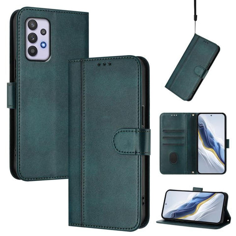 Line Splicing Buckle Retro Leather Phone Case, For Galaxy A03s 164mm, For Galaxy A03s 165.8mm, For Galaxy A03s 166mm, For Galaxy A42 5G / M42, For Galaxy A32 4G, For Galaxy A02 / M02