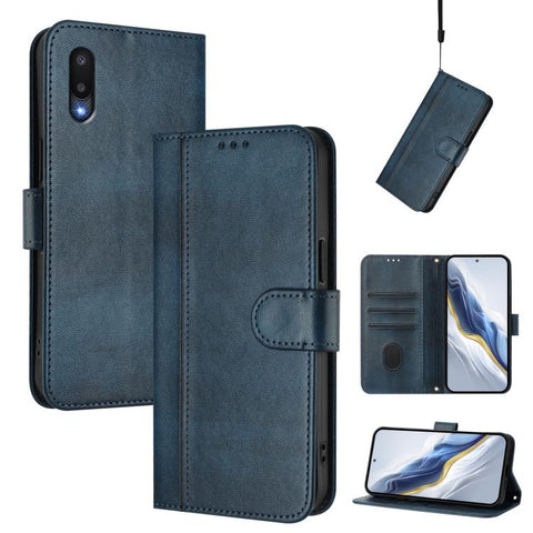 Line Splicing Buckle Retro Leather Phone Case, For Galaxy A03s 164mm, For Galaxy A03s 165.8mm, For Galaxy A03s 166mm, For Galaxy A42 5G / M42, For Galaxy A32 4G, For Galaxy A02 / M02