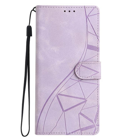 Triangles Embossed Leather Phone Case, For iPhone 14, For iPhone 14 Pro, For iPhone 14 Pro Max, For iPhone 7 / 8 / SE 2022, For iPhone 13 Pro Max, For iPhone 13 Pro, For iPhone 13, For iPhone 12 / 12 Pro