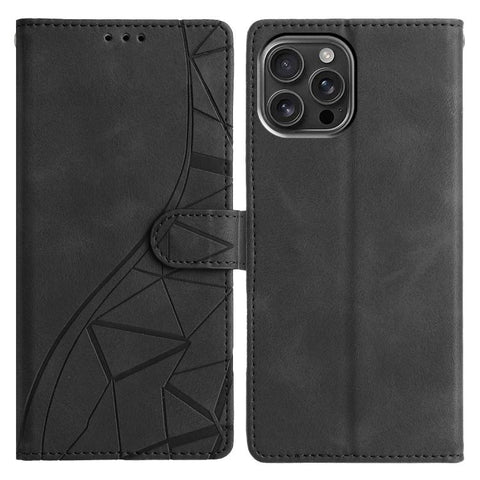 Triangles Embossed Leather Phone Case, For iPhone 14, For iPhone 14 Pro, For iPhone 14 Pro Max, For iPhone 7 / 8 / SE 2022, For iPhone 13 Pro Max, For iPhone 13 Pro, For iPhone 13, For iPhone 12 / 12 Pro