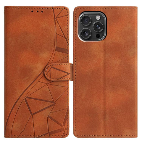 Triangles Embossed Leather Phone Case, For iPhone 14, For iPhone 14 Pro, For iPhone 14 Pro Max, For iPhone 7 / 8 / SE 2022, For iPhone 13 Pro Max, For iPhone 13 Pro, For iPhone 13, For iPhone 12 / 12 Pro