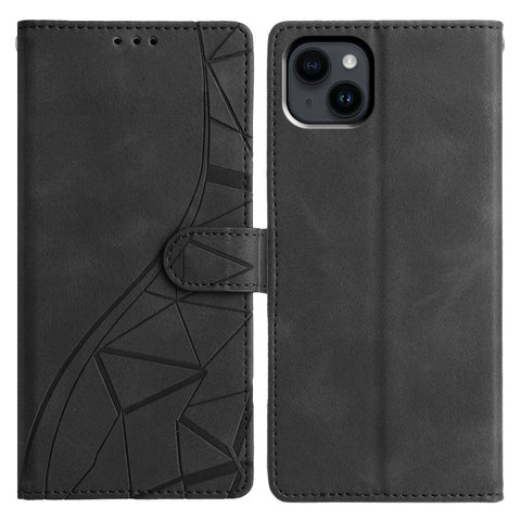 Triangles Embossed Leather Phone Case, For iPhone 14, For iPhone 14 Pro, For iPhone 14 Pro Max, For iPhone 7 / 8 / SE 2022, For iPhone 13 Pro Max, For iPhone 13 Pro, For iPhone 13, For iPhone 12 / 12 Pro