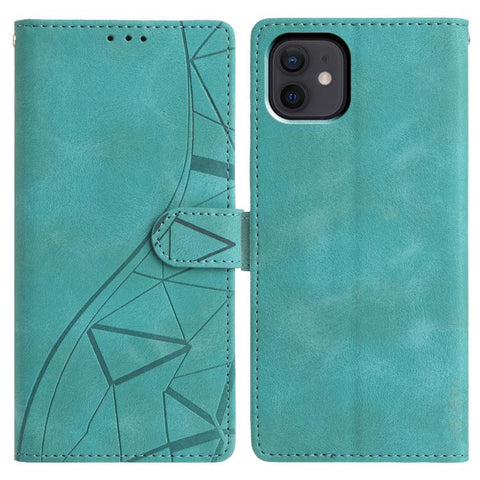 Triangles Embossed Leather Phone Case, For iPhone 14, For iPhone 14 Pro, For iPhone 14 Pro Max, For iPhone 7 / 8 / SE 2022, For iPhone 13 Pro Max, For iPhone 13 Pro, For iPhone 13, For iPhone 12 / 12 Pro