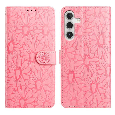 Daisy Embossed Leather Phone Case, For Samsung Galaxy A26 5G, For Samsung Galaxy A36 5G, For Samsung Galaxy A16 4G / 5G, For Samsung Galaxy A15 5G
