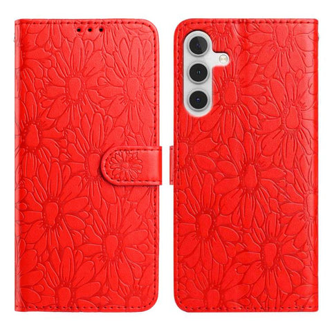 Daisy Embossed Leather Phone Case, For Samsung Galaxy A26 5G, For Samsung Galaxy A36 5G, For Samsung Galaxy A16 4G / 5G, For Samsung Galaxy A15 5G