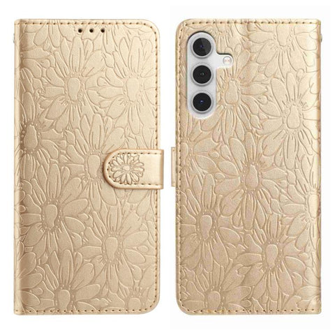 Daisy Embossed Leather Phone Case, For Samsung Galaxy A26 5G, For Samsung Galaxy A36 5G, For Samsung Galaxy A16 4G / 5G, For Samsung Galaxy A15 5G
