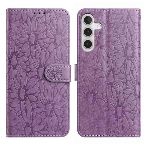 Daisy Embossed Leather Phone Case, For Samsung Galaxy A26 5G, For Samsung Galaxy A36 5G, For Samsung Galaxy A16 4G / 5G, For Samsung Galaxy A15 5G