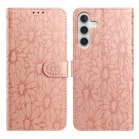 Daisy Embossed Leather Phone Case, For Samsung Galaxy A26 5G, For Samsung Galaxy A36 5G, For Samsung Galaxy A16 4G / 5G, For Samsung Galaxy A15 5G