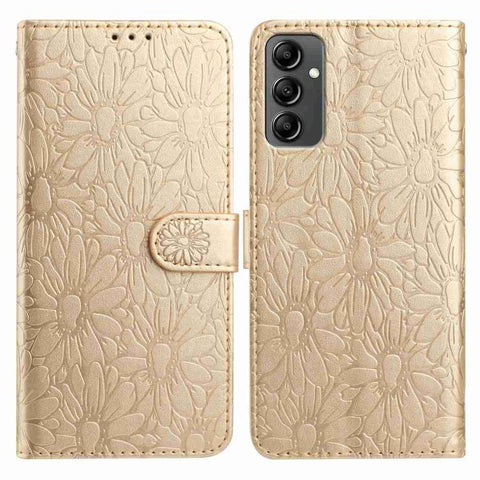 Daisy Embossed Leather Phone Case, For Samsung Galaxy A04e, For Samsung Galaxy A14 5G, For Samsung Galaxy A04, For Samsung Galaxy A04s / A13 5G