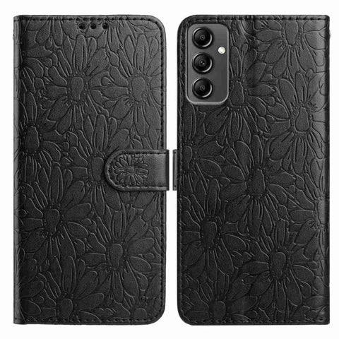 Daisy Embossed Leather Phone Case, For Samsung Galaxy A04e, For Samsung Galaxy A14 5G, For Samsung Galaxy A04, For Samsung Galaxy A04s / A13 5G