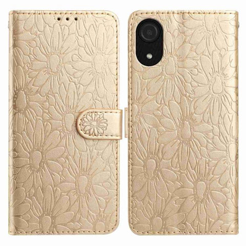 Daisy Embossed Leather Phone Case, For Samsung Galaxy A53 5G, For Samsung Galaxy A73, For Samsung Galaxy A03 Core, For Samsung Galaxy A33 5G