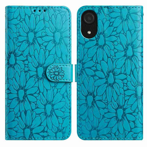 Daisy Embossed Leather Phone Case, For Samsung Galaxy A53 5G, For Samsung Galaxy A73, For Samsung Galaxy A03 Core, For Samsung Galaxy A33 5G