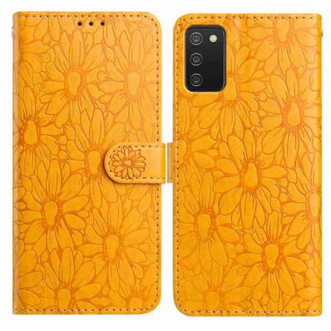 Daisy Embossed Leather Phone Case, For Samsung Galaxy A72, For Samsung Galaxy A52 5G, For Samsung Galaxy A32 5G, For Samsung Galaxy A02s EU Edition