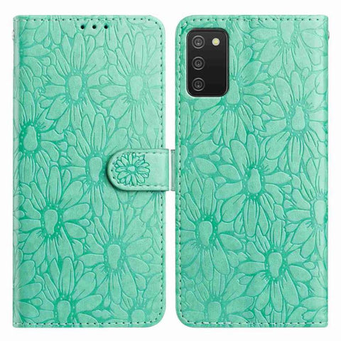 Daisy Embossed Leather Phone Case, For Samsung Galaxy A72, For Samsung Galaxy A52 5G, For Samsung Galaxy A32 5G, For Samsung Galaxy A02s EU Edition