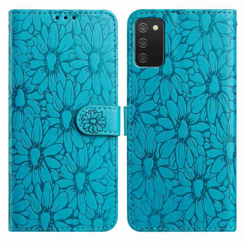 Daisy Embossed Leather Phone Case, For Samsung Galaxy A72, For Samsung Galaxy A52 5G, For Samsung Galaxy A32 5G, For Samsung Galaxy A02s EU Edition