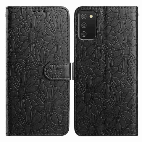 Daisy Embossed Leather Phone Case, For Samsung Galaxy A72, For Samsung Galaxy A52 5G, For Samsung Galaxy A32 5G, For Samsung Galaxy A02s EU Edition