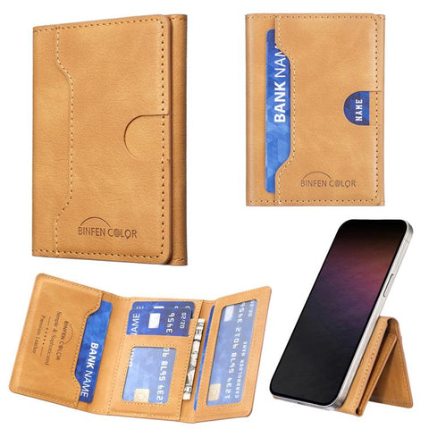 Oily Leather Horizontal Magnetic Wallet Card Bag Case
