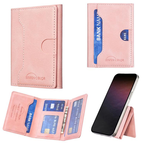 Oily Leather Horizontal Magnetic Wallet Card Bag Case