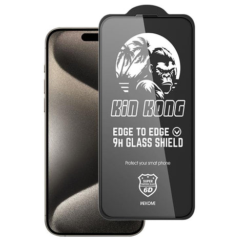 WK WTP-096 Jungle Series Kinkong 6D Curved HD Tempered Glass Film, For iPhone 16 Pro Max, For iPhone 16 Pro, For iPhone 16 Plus / 15 Plus, For iPhone 16 / 15, For iPhone 15 Pro Max, For iPhone 15 Pro