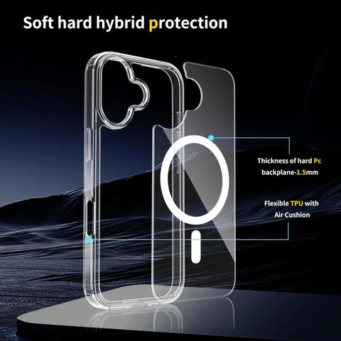 Scratchproof PC Hybrid TPU Magsafe Phone Case, For iPhone 18, For iPhone 18 Pro, For iPhone 18 Pro Max, For iPhone 17 Pro Max, For iPhone 17 Pro, For iPhone 17, For iPhone 17 Air