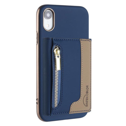 Zipper Horizontal Magnetic Card Bag RFID MagSafe Phone Case, For iPhone 12 / 12 Pro, For iPhone 11 Pro Max, For iPhone 11, For iPhone 11 Pro, For iPhone XR, For iPhone 8 Plus / 7 Plus, For iPhone 8 / 7 / 6