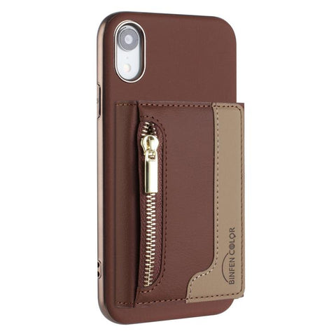 Zipper Horizontal Magnetic Card Bag RFID MagSafe Phone Case, For iPhone 12 / 12 Pro, For iPhone 11 Pro Max, For iPhone 11, For iPhone 11 Pro, For iPhone XR, For iPhone 8 Plus / 7 Plus, For iPhone 8 / 7 / 6