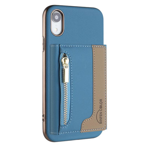 Zipper Horizontal Magnetic Card Bag RFID MagSafe Phone Case, For iPhone 12 / 12 Pro, For iPhone 11 Pro Max, For iPhone 11, For iPhone 11 Pro, For iPhone XR, For iPhone 8 Plus / 7 Plus, For iPhone 8 / 7 / 6