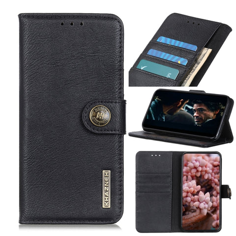 KHAZNEH Cowhide Texture Horizontal Flip Leather Case with Holder & Card Slots & Wallet, For Samsung Galaxy A42 5G