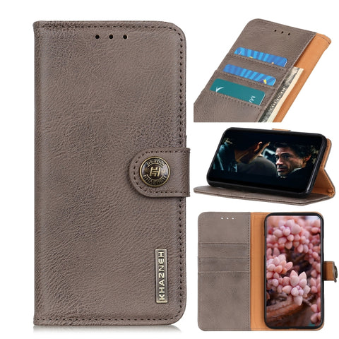 KHAZNEH Cowhide Texture Horizontal Flip Leather Case with Holder & Card Slots & Wallet, For Samsung Galaxy A42 5G