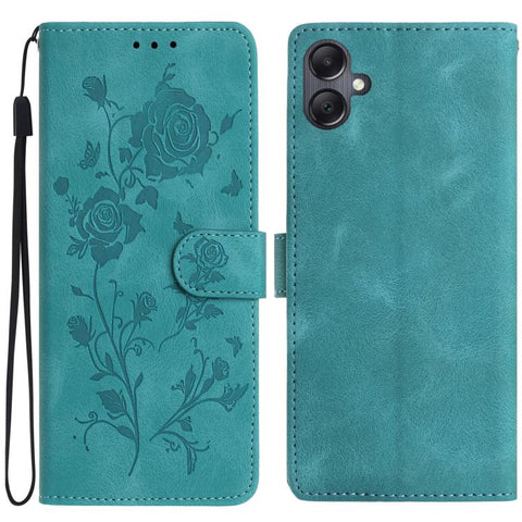 Rose Flower Embossing Pattern Leather Phone Case, For Samsung Galaxy A57 5G, For Samsung Galaxy A37 5G, For Samsung Galaxy A17, For Samsung Galaxy A07, For Samsung Galaxy A07 5G