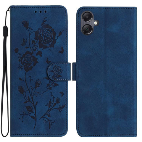 Rose Flower Embossing Pattern Leather Phone Case, For Samsung Galaxy A57 5G, For Samsung Galaxy A37 5G, For Samsung Galaxy A17, For Samsung Galaxy A07, For Samsung Galaxy A07 5G