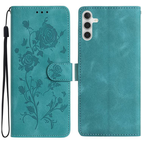 Rose Flower Embossing Pattern Leather Phone Case, For Samsung Galaxy A57 5G, For Samsung Galaxy A37 5G, For Samsung Galaxy A17, For Samsung Galaxy A07, For Samsung Galaxy A07 5G
