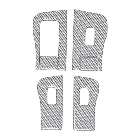 For Tesla Model 3 2017-2022 / Y 2020-2024 6pcs/Set Carbon Fiber Car Window Lift Panel Decorative Sticker, Car Window Lift Panel, Left Drive, Car Window Lift Panel, Right Drive