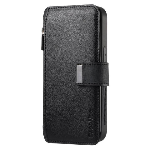 CaseNeo MagSafe RFID Anti-theft Zipper Wallet Retro Leather Phone Case, For iPhone 18 / 17, For iPhone 18 Pro / 17 Pro, For iPhone 18 Pro Max / 17 Pro Max, For iPhone 17e / 16e, For iPhone Air, For iPhone 16 Pro Max, For iPhone 16 Pro, For iPhone 16 Plus