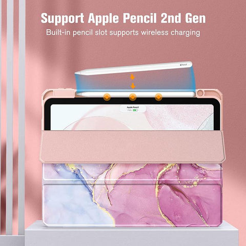 Marble Pattern Crystal Acrylic Smart Tablet Leather Case with Pen Slot, For iPad mini 5 / 4, For iPad Air 2019 / Pro 10.5 2019, For iPad 9.7 2017 / 2018 / Air 2 / Air