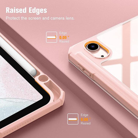 Marble Pattern Crystal Acrylic Smart Tablet Leather Case with Pen Slot, For Samsung Galaxy Tab S6 Lite 2020