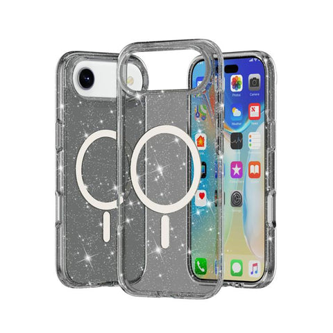 Terminator Style Glitter Powder MagSafe Magnetic Phone Case, For iPhone 18 Pro / 17 Pro, For iPhone 18 Pro Max / 17 Pro Max, For iPhone 17, For iPhone Air