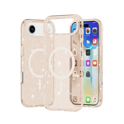 Terminator Style Glitter Powder MagSafe Magnetic Phone Case, For iPhone 18 Pro / 17 Pro, For iPhone 18 Pro Max / 17 Pro Max, For iPhone 17, For iPhone Air