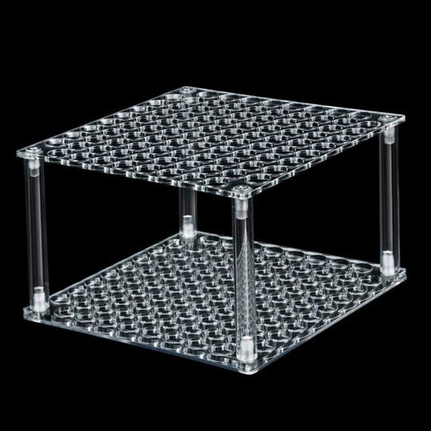 YX163 96-Hole Acrylic Paint Brush Pencils Stand, YX163 (Transparent), YX163 (Black)